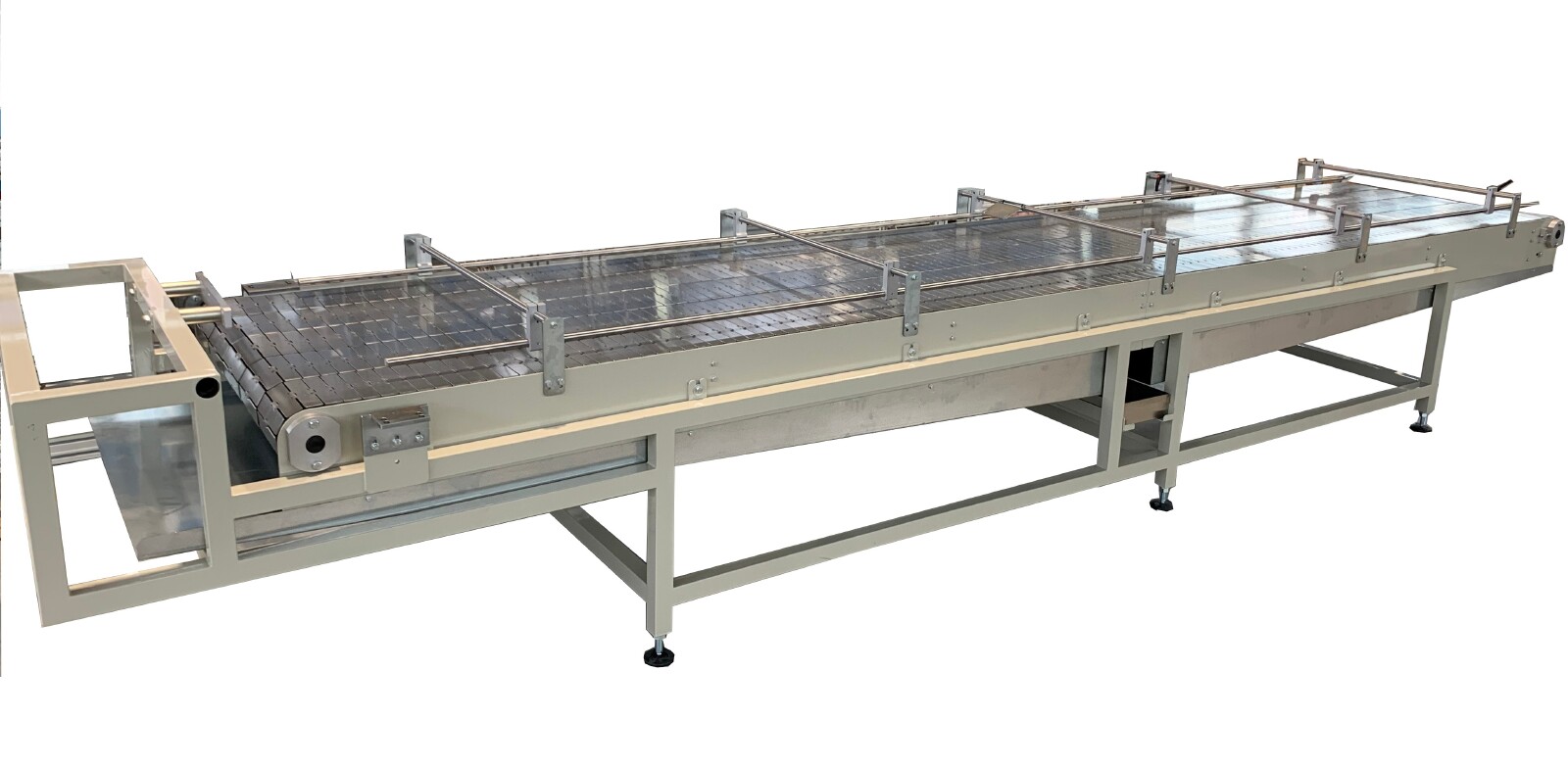 Trasportatore a 5 corsie inox per prodotti pesanti